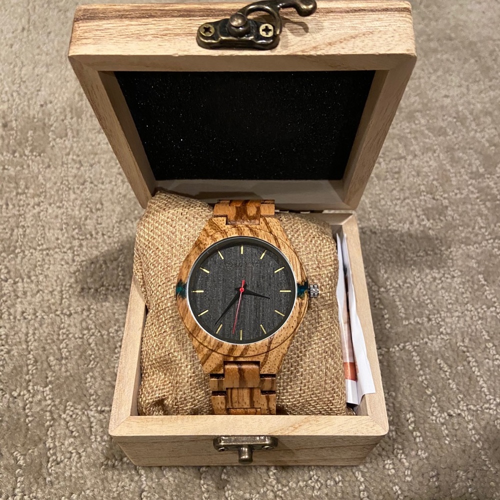 BOBO bird men’s luxury design watch (real wood)